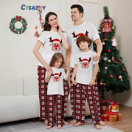 Mother and Child Summer T-shirt Round Neck Short Sleeve
