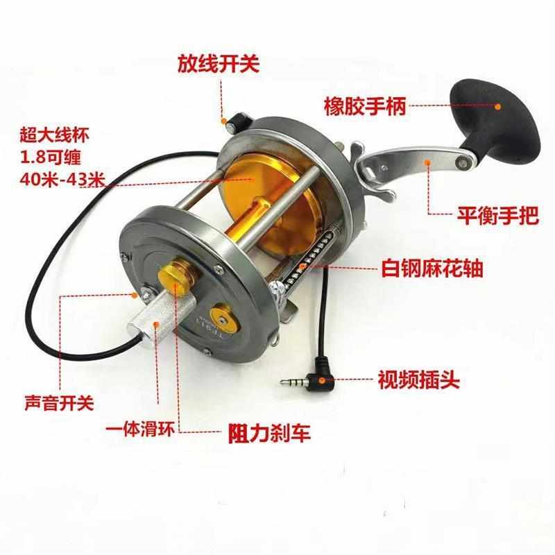 可视锚鱼轮911进口型全金属海钓鼓轮改装远投轮高清钓鱼全套鱼