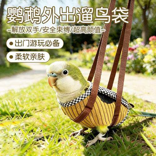 鹦鹉遛鸟户外遛鸟袋鸟袋鹌鹑手把袋鹦鹉防飞袋 跨境