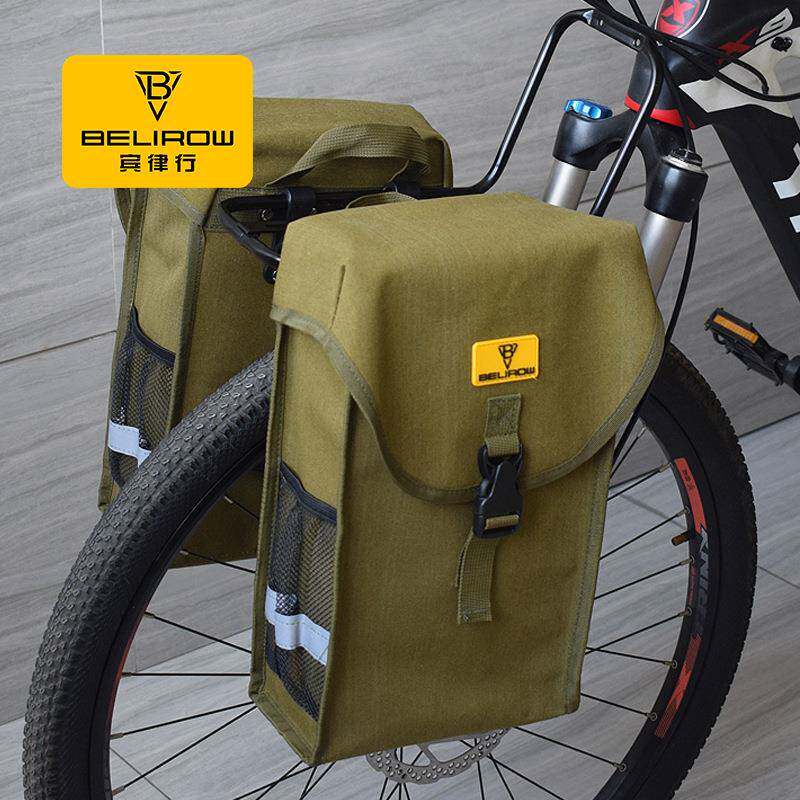 自行车前货架驮包山地车快拆式车前包防水帆布收纳包长途骑行驮包