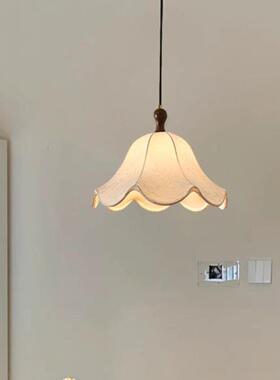 法式中古布艺复古床头小吊灯卧室床头玄关小吊灯美式吧台过道灯