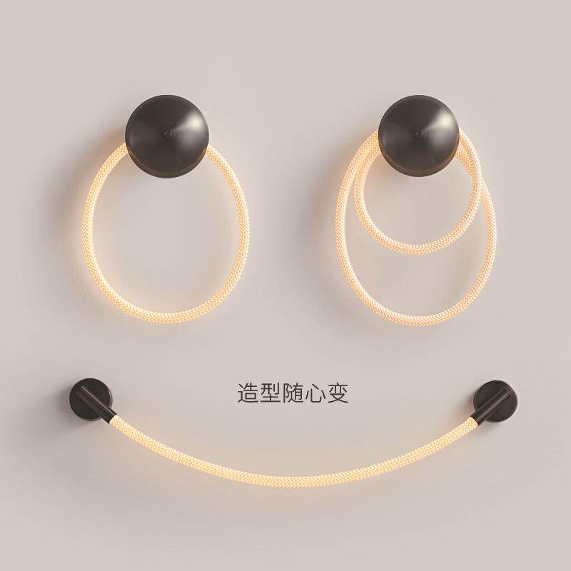 2023新款卧室床头线条灯不锈钢室内led客厅楼梯壁灯过道灯具护