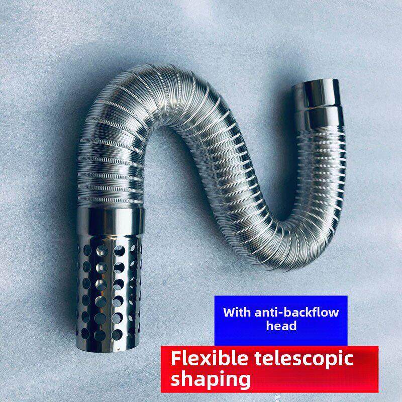 燃气热水器排气管纯铝伸缩软管强制排气直排加长排气管烟囱569 10