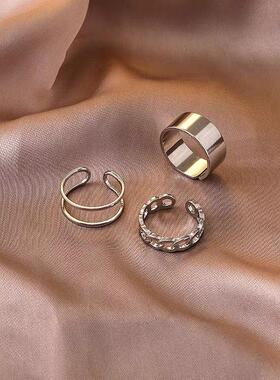 ins戒指个性嘻哈日韩开口指环