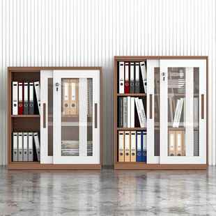 玻璃门书CF 2105柜铁桌皮文件柜带锁加厚公办室公移门铁办艺档案