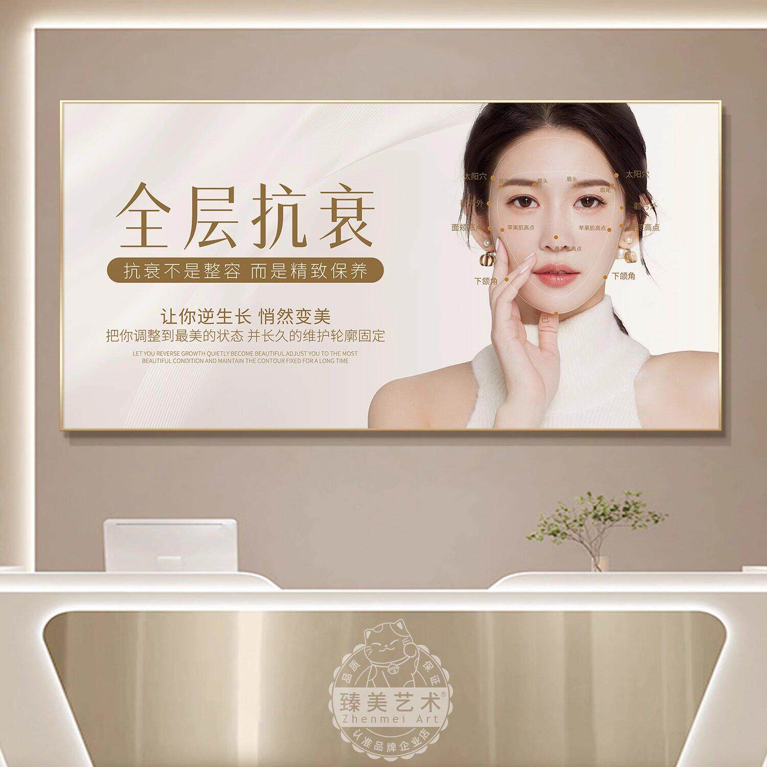 医美咨 咨询工作室美容院宣传广告画 画美业墙面装饰画 画抗衰皮