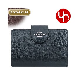 日本直邮COACH 钱包 FCF233 CF233 十字纹中号角拉链钱包女士L 形