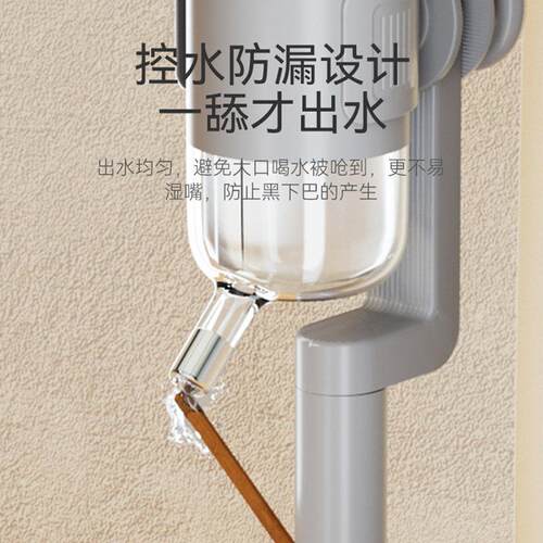新款直销陶瓷双层宠物饮水喂食器一体狗狗自动滚珠饮水机猫碗挂笼