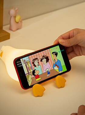 躺平鸭小夜385灯卡硅胶喂奶拍拍灯le冲电小台灯儿物童通礼dUSB充
