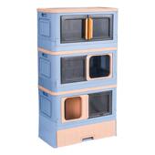 层叠全封闭式 猫沙盆防带砂猫咪用品现货批发 猫砂盆折叠防臭抽屉式