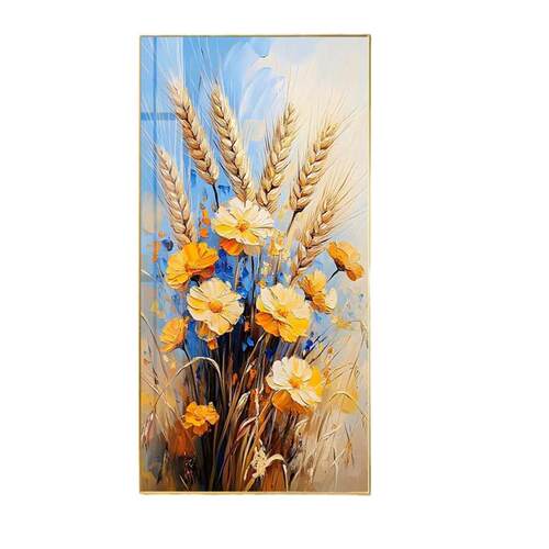 对门挂画现代进门走廊简约正麦穗装饰画感壁画玄关高级入户过道