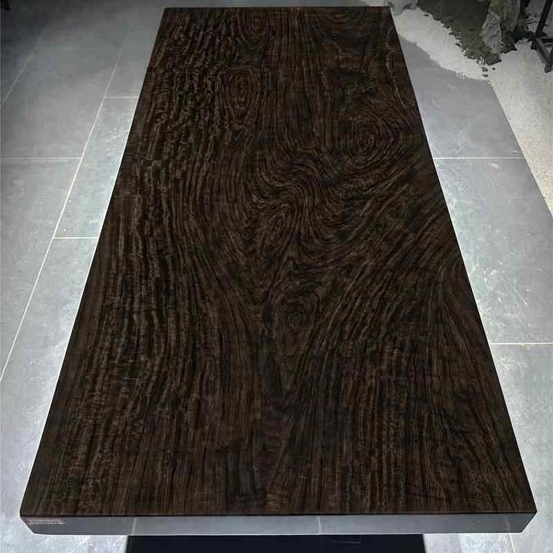 黑檀木办公桌老板桌奥坎餐桌原木整块实木大板桌茶桌全实木茶台