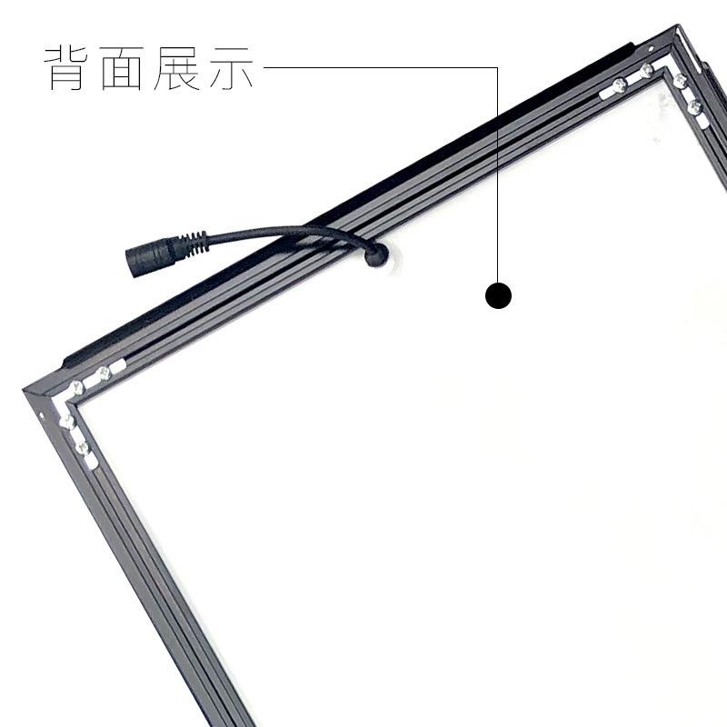 吊顶灯led黑边平板灯300x300x600厨房卫生间嵌入式吸顶扣板灯