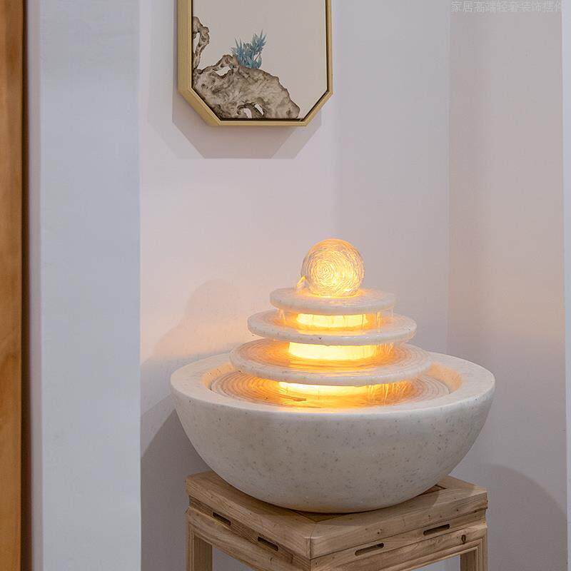 时来运转生财转运球流水摆件循环水现代轻奢客厅假山喷泉山水直发