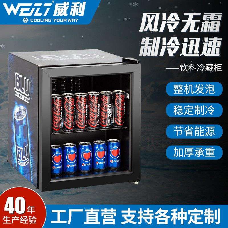 单门便利店商用小冰箱两层饮料冰柜迷你啤酒柜商场快速制冷小立式