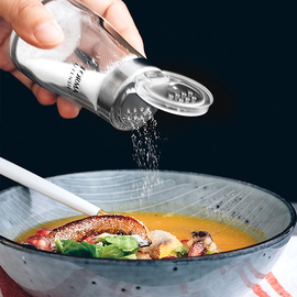 日本ASVEL厨房家用调味瓶玻璃盐罐撒胡椒粉罐带盖佐料调料盒套装