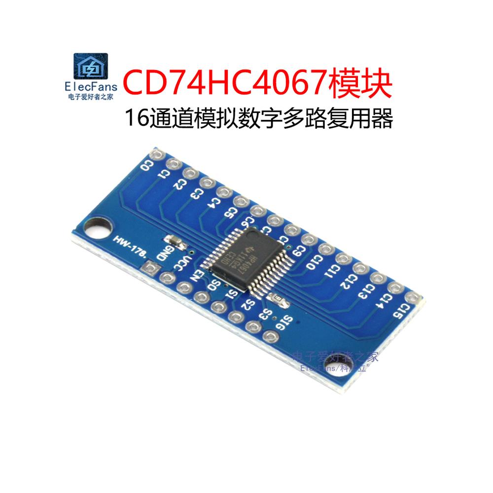 CD74HC4067模块 16通道模拟数字多路复用器 高速逻辑开关IC芯片板