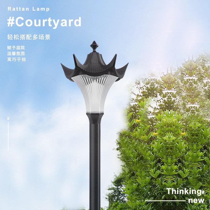 太阳能庭院灯户外防水别墅景观室外灯家用路灯led超亮花园杆灯