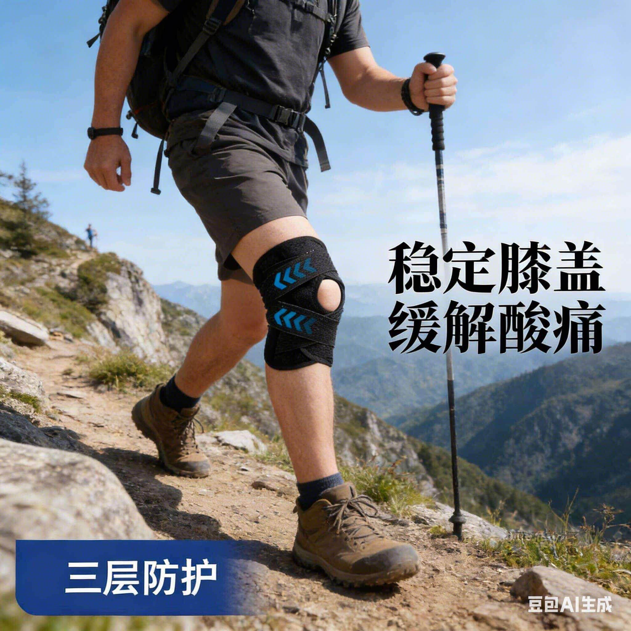 运动护膝盖损伤专业膝关节爬楼梯护膝专用男女膝盖登山徒步爬山走