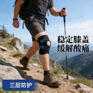 运动护膝盖损伤专业膝关节爬楼梯护膝专用男女膝盖登山徒步爬山走