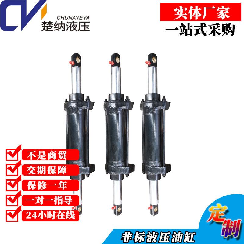 双向液压缸双出杆推拉摆动中间铰轴式可旋转式液压缸厂家液压油缸