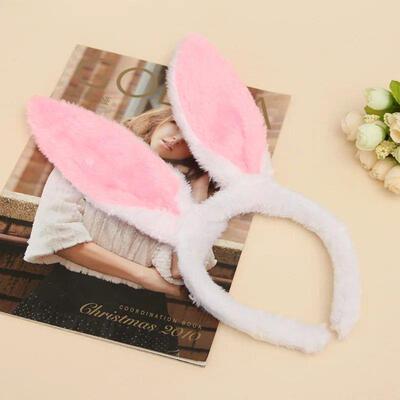Plush Rabbit Ear Hair Hoop Bunny Ears Headband Theme Party S