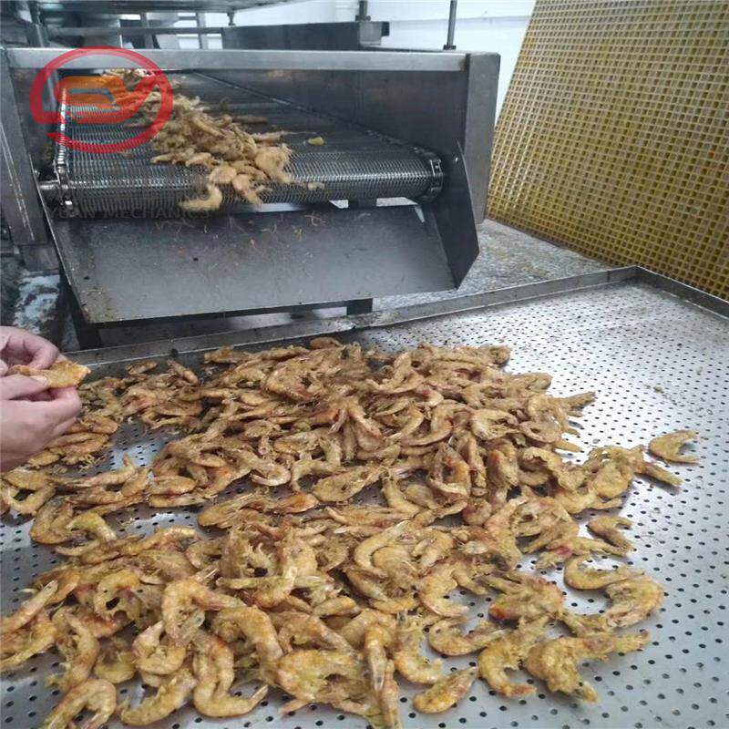 天妇罗大虾上浆油炸生产线 海产品油炸机 鲤鱼裹浆油炸流水线
