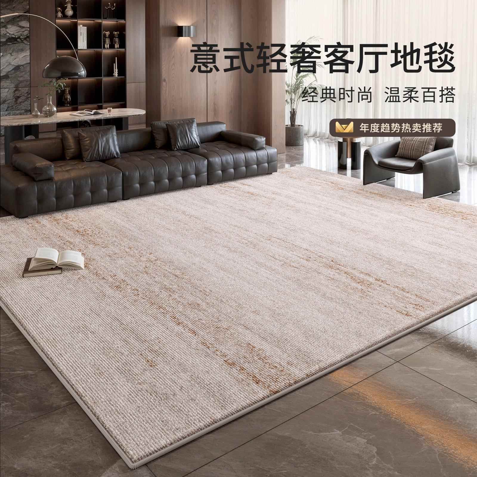 意式极简地毯客厅新款高级感免洗可擦耐脏沙发家用地毯卧室地垫