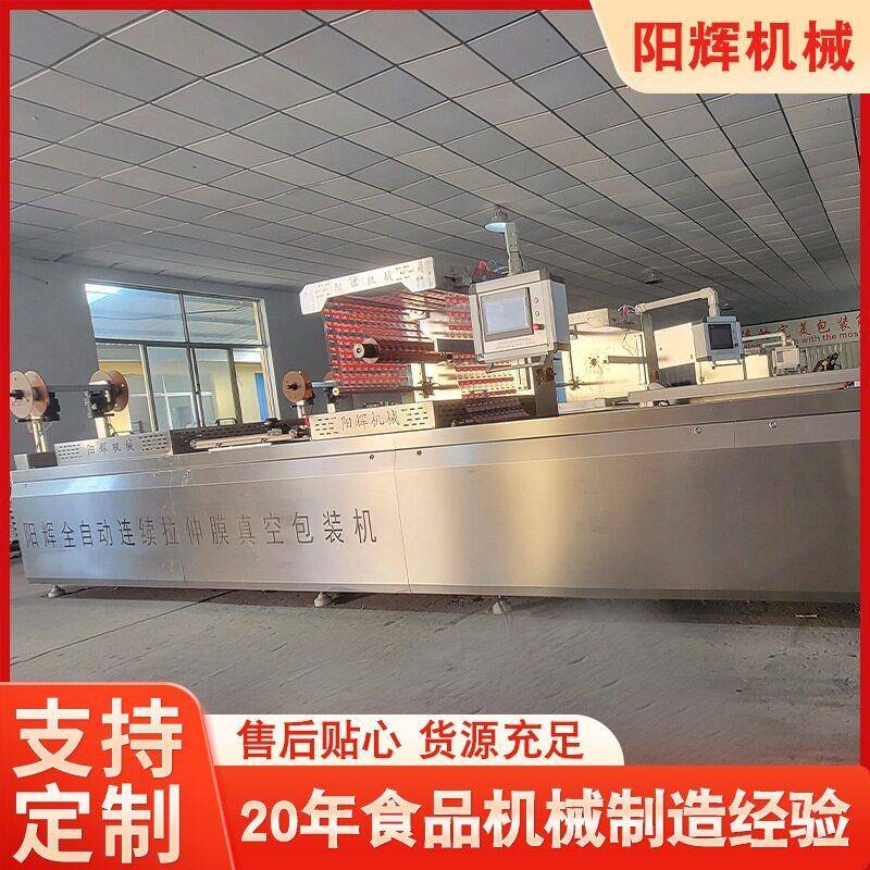 全自动榴莲肉封口机压缩饼干拉伸膜真空包装机黑芝麻丸包装机
