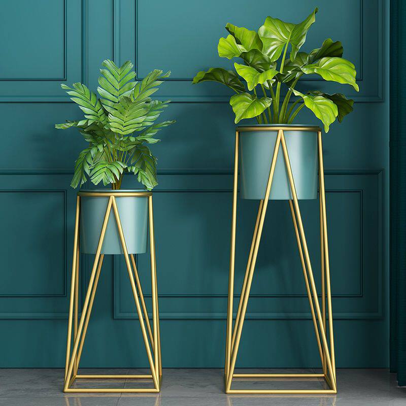 电视柜旁边花架小户型阳台花架子客厅落地式置物架高档绿植摆放架