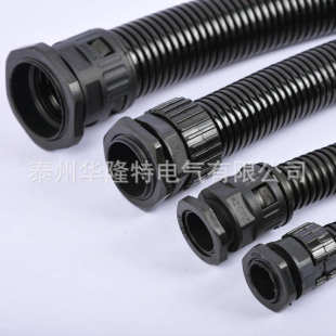 加厚PA6尼龙阻燃波纹穿线软管 汽车发动机开口线束管光伏电缆套管
