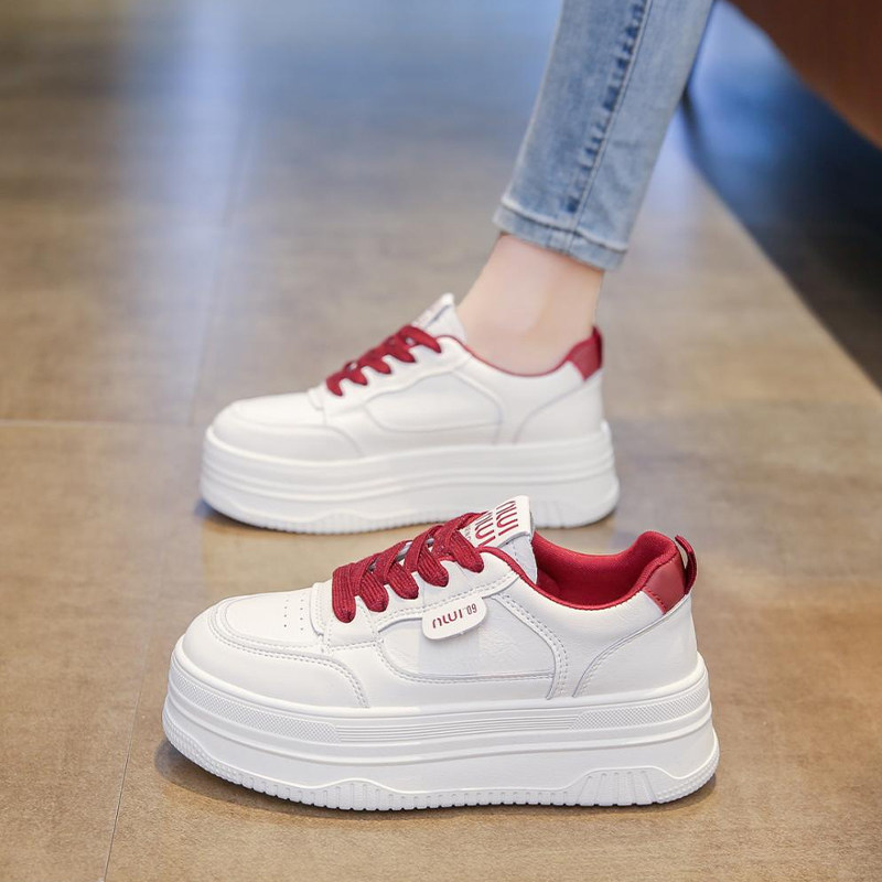 松糕厚底超火小白女鞋女款2025春季新款百搭休闲运动板鞋白鞋春款