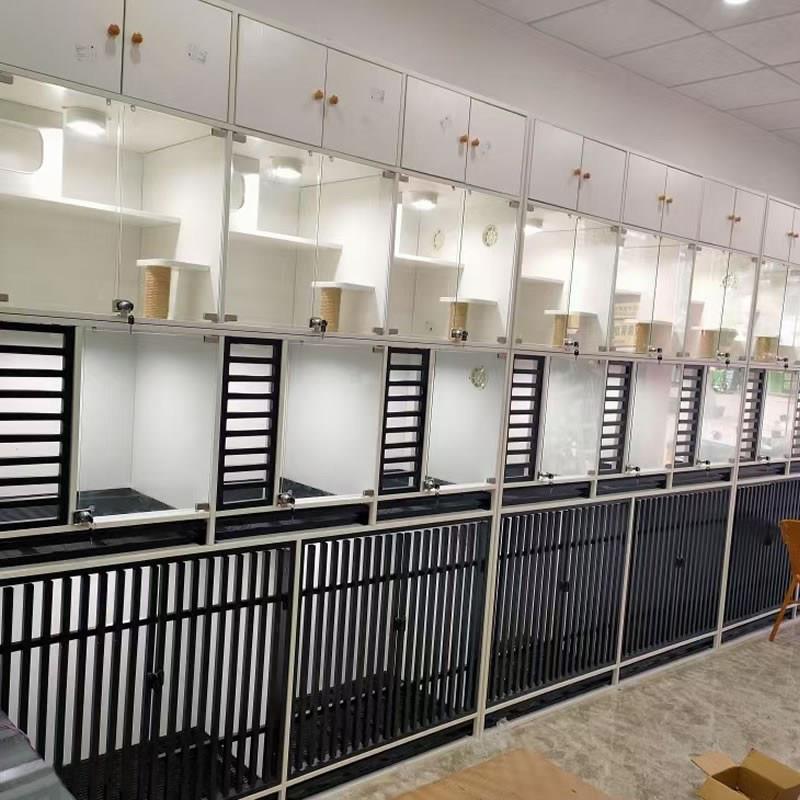 狗舍狗笼子实木展示柜小型中型大型犬宠物店寄养繁育狗别墅带托盘
