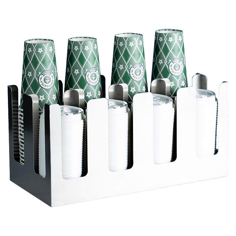 直八格纸杯架展示架奶茶店取餐区一次性饮料杯收纳取杯器厂家批发