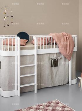 低童9W全7--89实木儿床多床功能组合半高床树屋阁楼中高上下铺高