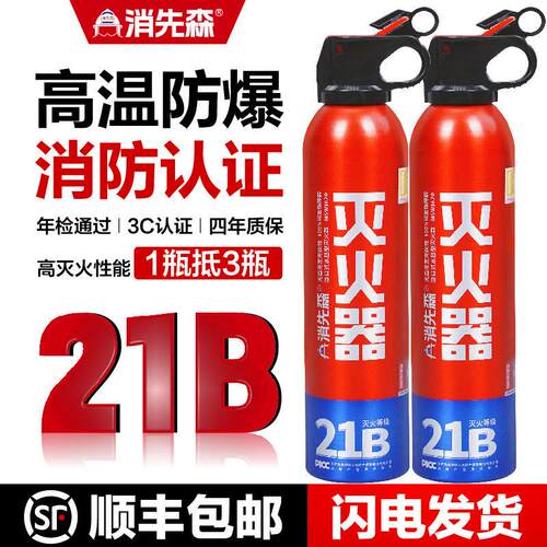车载水基型灭火器21B耐高温防爆家用车用小型私家汽车可携式正品
