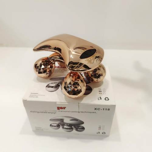 新款4人体摩棒按摩棒手动瘦脸按滚轮D瘦脸升工具面部提神器紧致