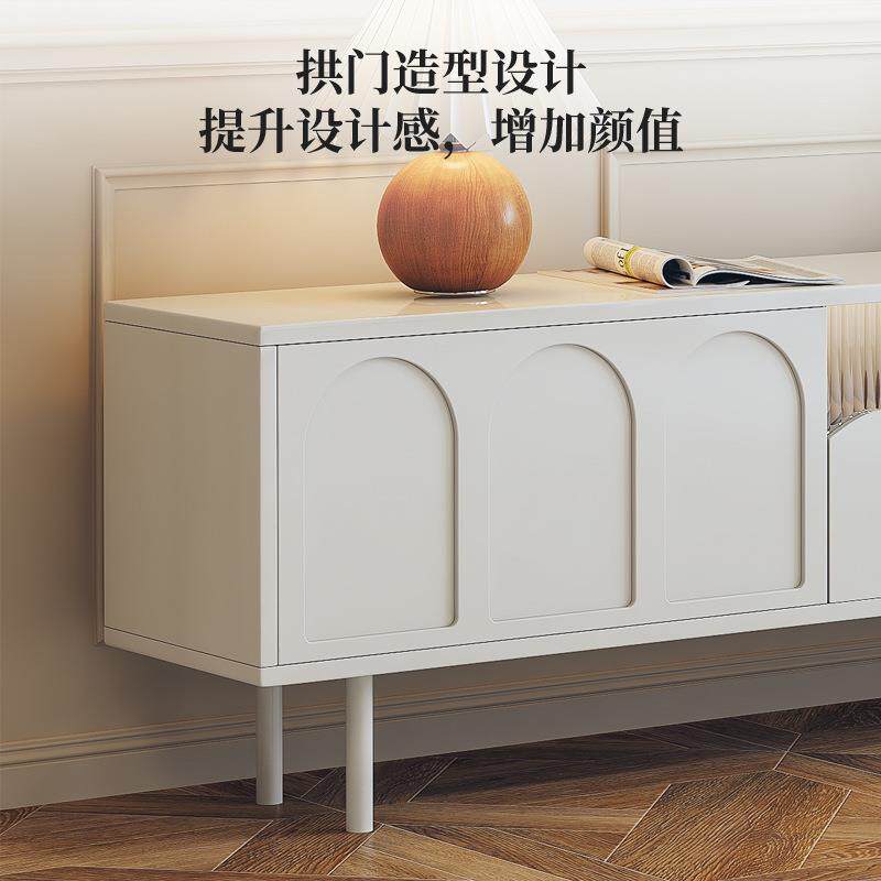 吉与法式奶油风茶几电视柜2025新款组合小户型客厅家用收纳储物柜
