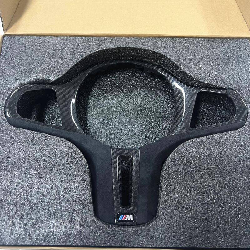 适用宝马全系G盖板345678系X3X4X5X6G20G80G82碳纤维方向盘盖板