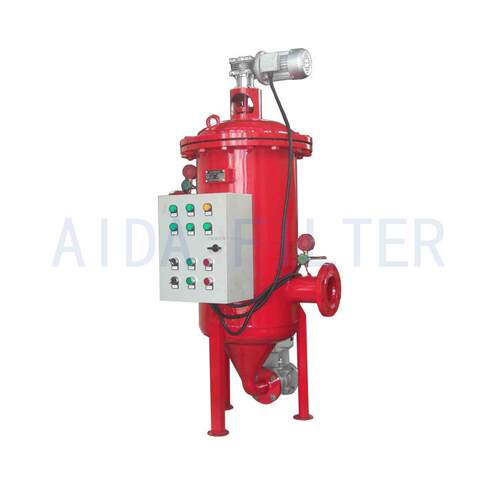 全自动自清洗过滤器厂家 自动刮刷式 楔形滤网AIDAfil-DN40-316L
