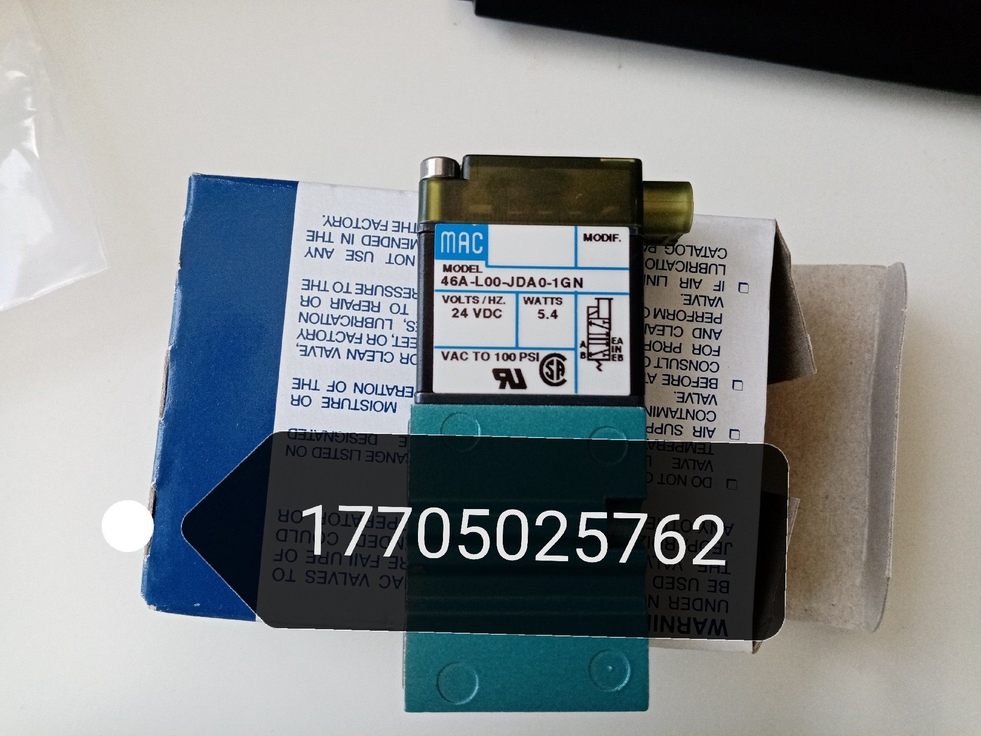 美国MAC电磁阀46A-L00-JDA0-GN，全新原装进口