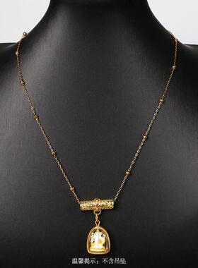 2026泰国原版1:1四面神挂扣佛牌链子锁骨项链女款镶嵌锆石