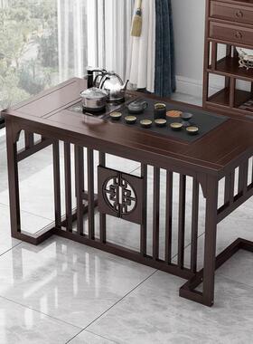 实木茶桌家用小型阳台泡桌客LMY厅茶新中式一整套可一移动茶桌体