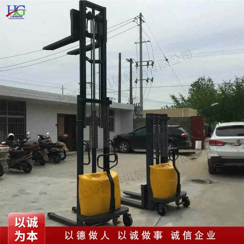 液压电动堆车小型手推式升车手拉式半自动叉车