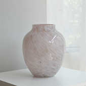 复古器感水培琉璃奢云雾中玻璃花瓶客厅古风轻蓝色小众摆件花