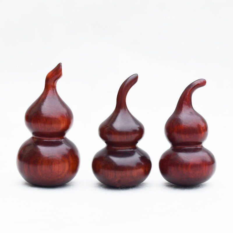 葫芦木质文玩手把件紫檀木葫芦工艺品紫光檀葫芦钥匙钥匙扣车挂