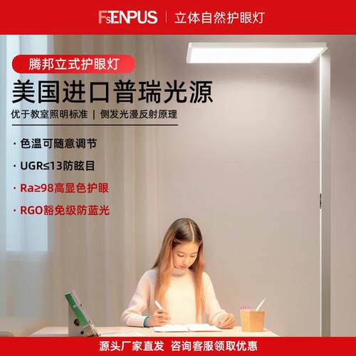 Fstenpus儿童学习专用落地式读写阅读台灯全光谱钢琴落地灯可调光