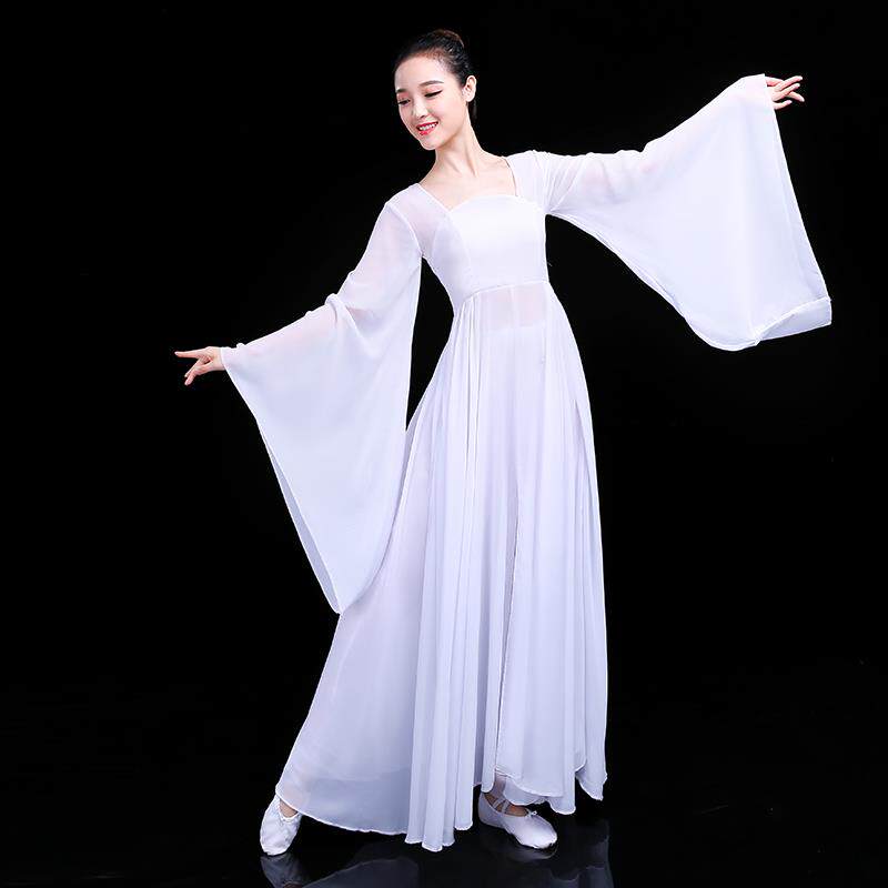 正品汉唐古典舞蹈古装汉服 女广流仙演出女仙服裙装中国舞袖凉凉