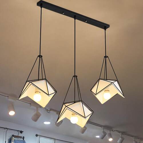 北欧现代简约饭厅吊灯创意三头店铺灯具服装店橱窗奶茶吧台个性灯
