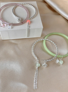 流苏铃铛手镯手环百搭简约手链